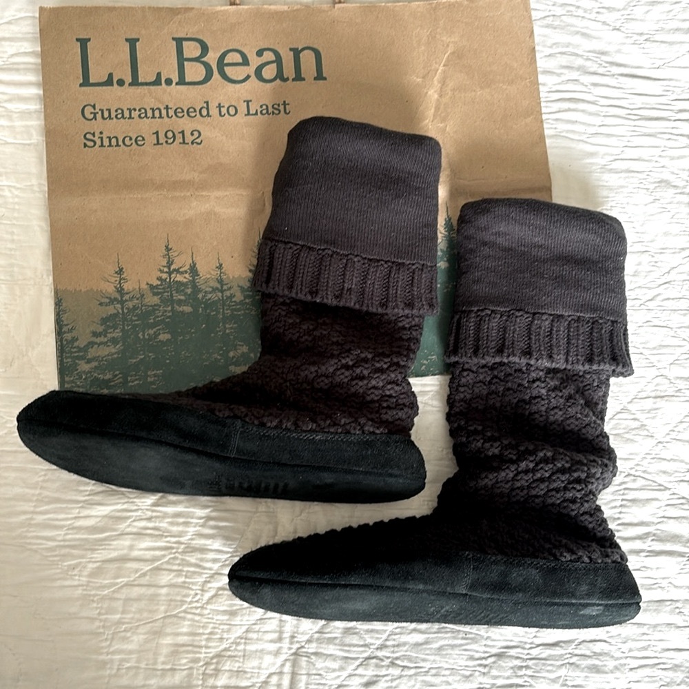 LL Bean Slipper Socks Mocs - Picture 6 of 12